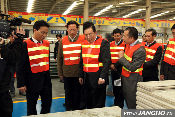 骆琳莅临九五至尊VI老品牌幕墙视察调研